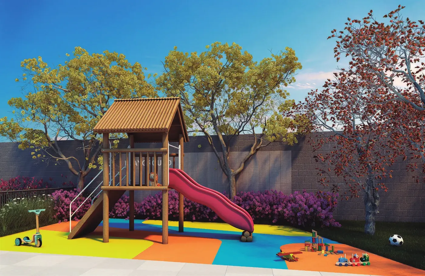 Play kids – perspectiva ilustrada do Home Park Chácara do Jockey
